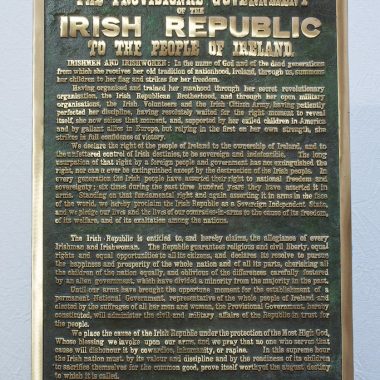 Cast Bronze 1916 IRISH PROCLAMATION "By Jarlath Daly"