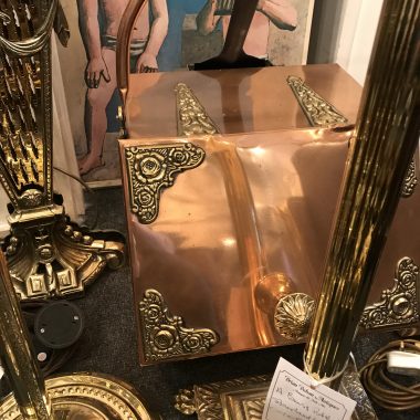 Victorian Fireside Fuel Store Cabinet - With Scoop - c1860