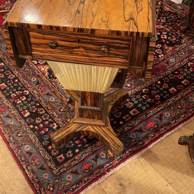 A 19th Century Zebra Wood Work Table